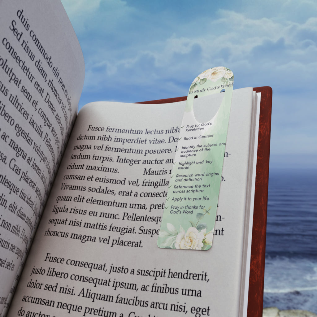 Floral Scripture Bookmark - Inspirational Reading Accessory, Gift for Book Lovers, Bible Study Helper, Christian Gift, Reading Aid
