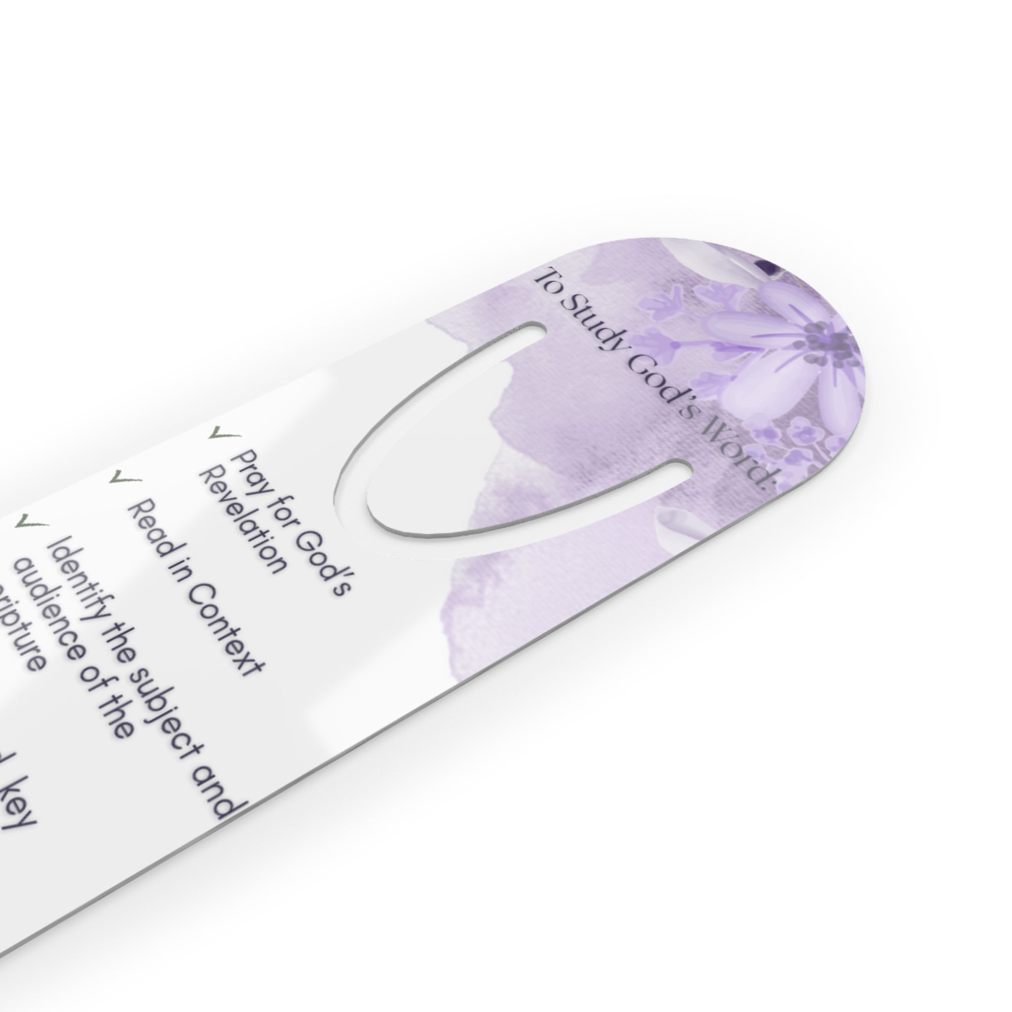 Floral Scripture Bookmark - Inspirational Reading Accessory, Gift for Book Lovers, Bible Study Helper, Christian Gift, Reading Aid